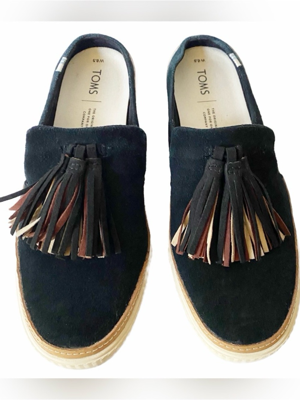 TOMS Suede Slip-On Tassel Mule Sneaker Casual Sports
